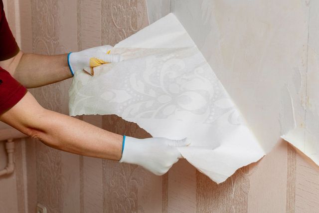 Professional wallpaper removal and wall preparation service